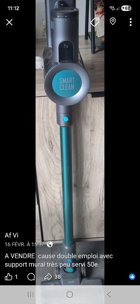 Aspirateur balai, Electroménager, Aspirateur, Réservoir, Comme neuf, Enlèvement