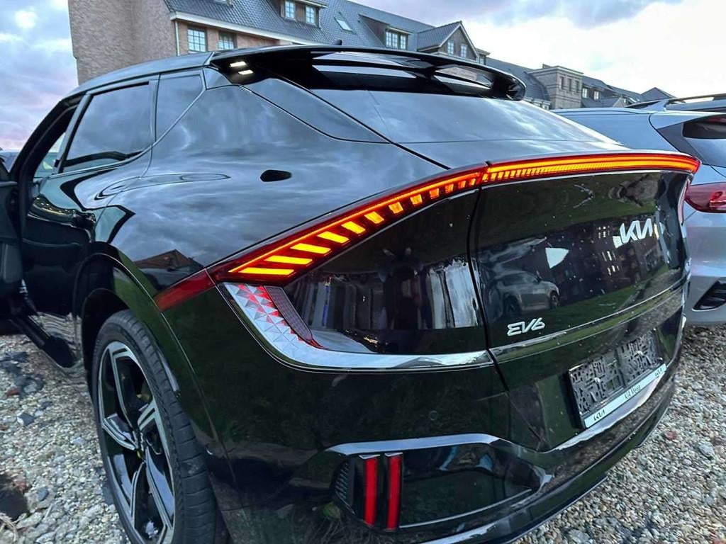 Kia Ev6 GT 77.4 kWh AWD GT (429 kW) (automaat), Auto's, Automaat, Gebruikt, Zwart, Leder