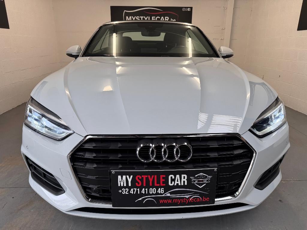 Audi A5 Cabriolet, Automaat, benzine, 1 jaar garantie, Auto's, 4 cilinders, Wit, Leder, Bedrijf