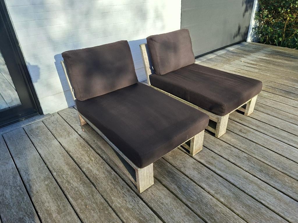 loungeset, Zo goed als nieuw, Loungeset, Hout, Ophalen