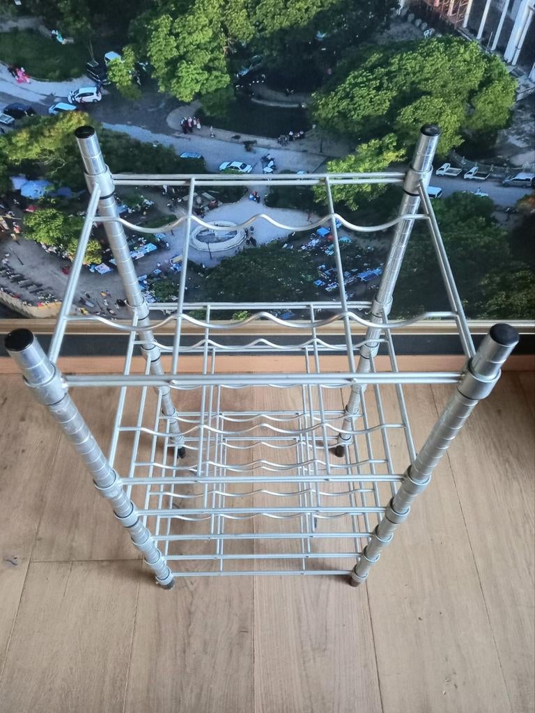 IKEA Verzinkt OMAR Wijnrek of Flessenrek voor > 24 Flessen, Maison & Meubles, Comme neuf, Enlèvement, Métal, 75 cm ou plus
