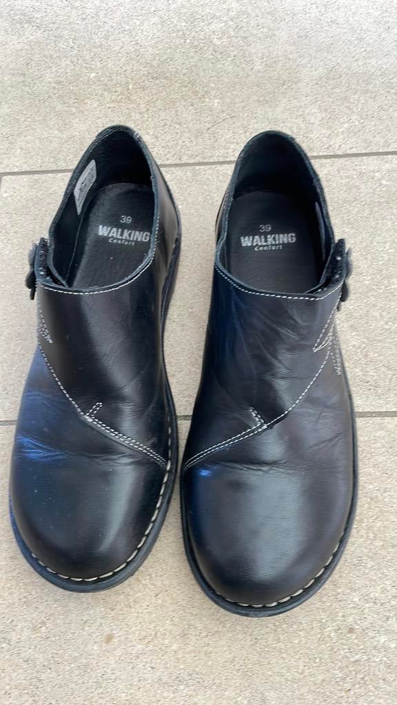 Zwarte schoenen maat 39 (walking confort), Zwart, Nieuw, Dansschoenen, Ophalen of Verzenden