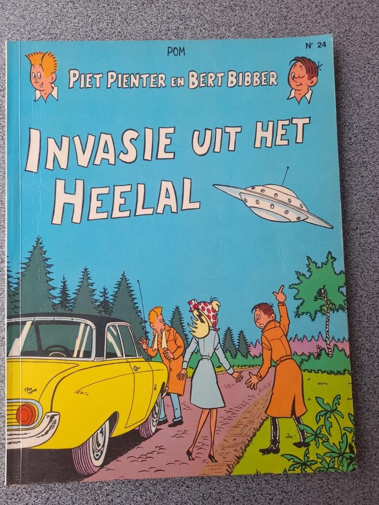 Piet pienter en bert bibber, nr 24, invasie uit het heelal, Boeken, Stripverhalen, Eén stripboek, POM, Ophalen, Gelezen