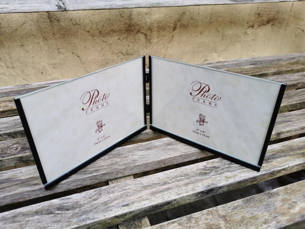 Vintage fotokader 'double swing' 10x15 cm kader lijst, Huis en Inrichting, Woonaccessoires | Lijsten, Overige materialen, Minder dan 50 cm