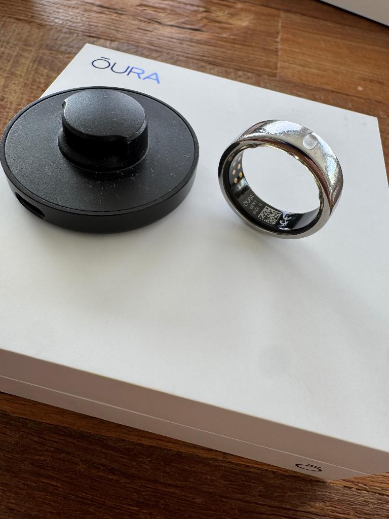 Oura ring Gen3 Horizon Silver size 12, Ophalen of Verzenden, Slaap, Zo goed als nieuw, Zilver