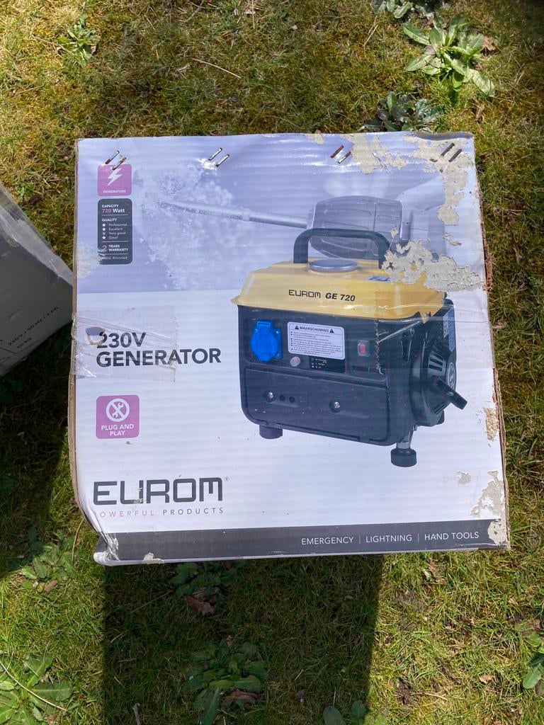 compacte benzine noodstroomaggregaat (generator) nieuw, Doe-het-zelf en Bouw, Aggregaten, Ophalen, Zo goed als nieuw, Benzine