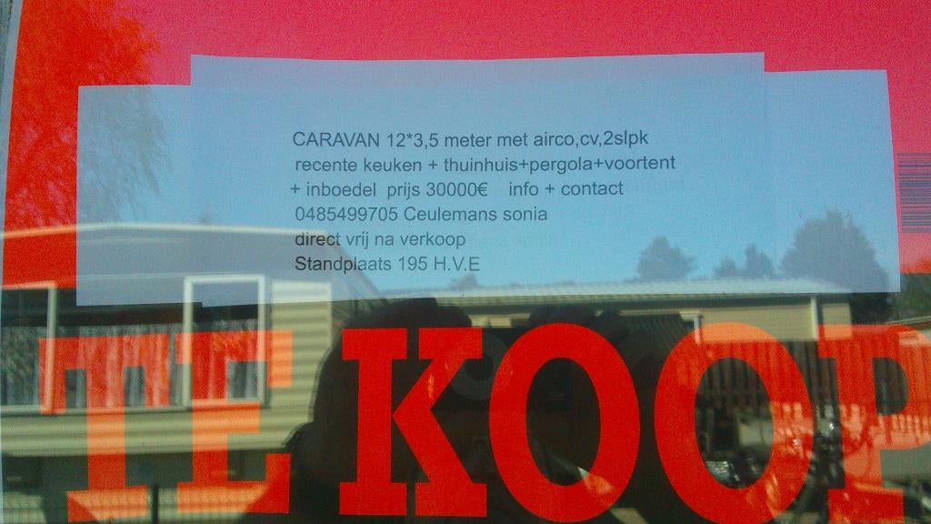 stacaravan te koop op camping hof van eeden westerlo, Caravans en Kamperen, Tot en met 2