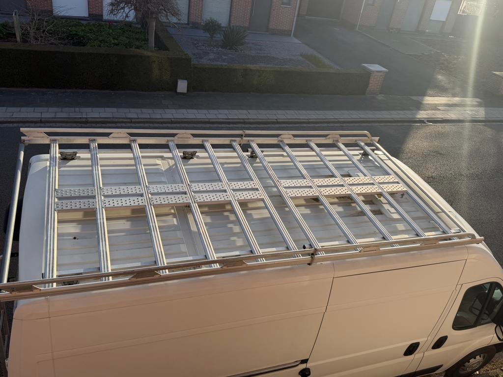 Aluminium dakdrager Peugeot L3 150kg met ladder, Auto diversen, Dakdragers, Ophalen, Gebruikt