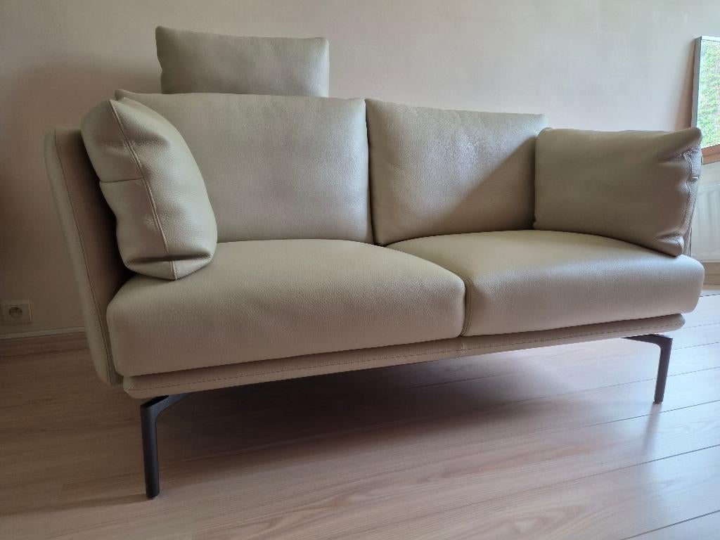 DURLET DESIGN lederen 2-zitszetel – topstaat, Huis en Inrichting, Zetels | Zetels, Ophalen, Minder dan 75 cm, 150 tot 200 cm, Tweepersoons