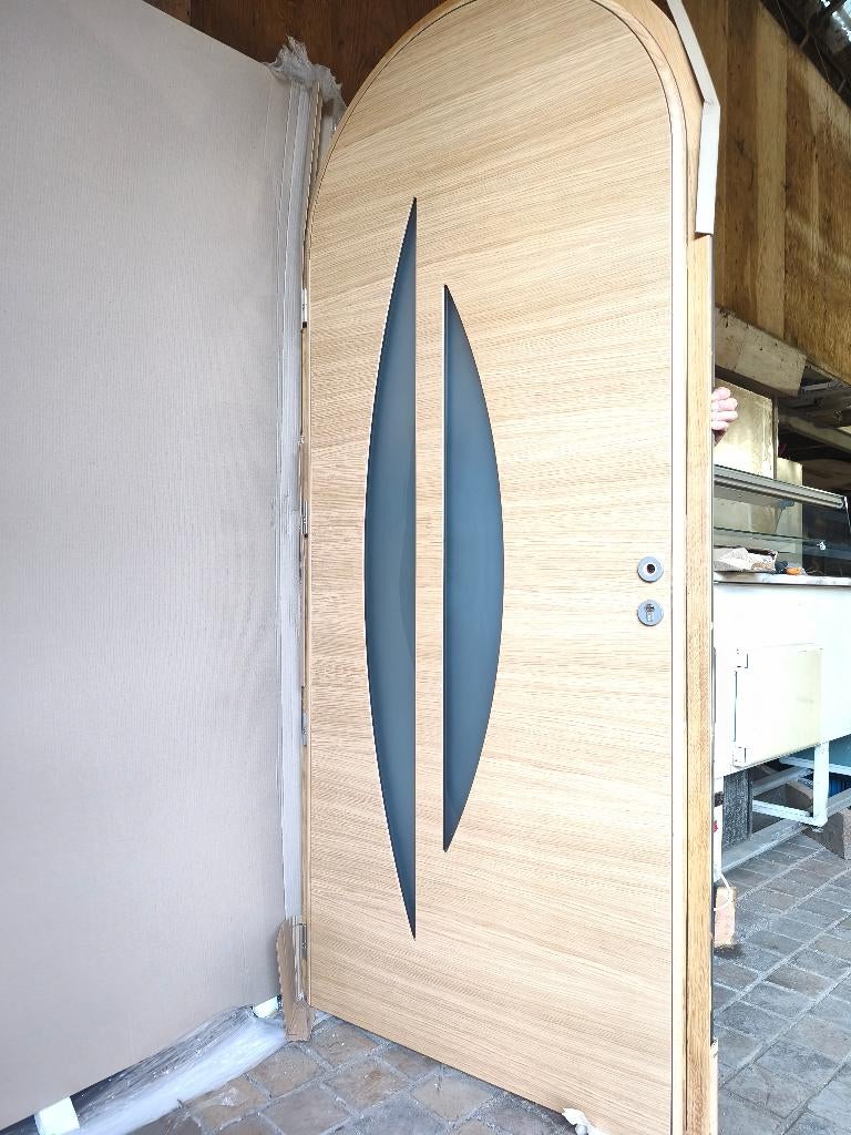 Porte d entree mixte neuve, Bricolage & Construction, 75 à 150 cm, Aluminium, Enlèvement, Vitre comprise