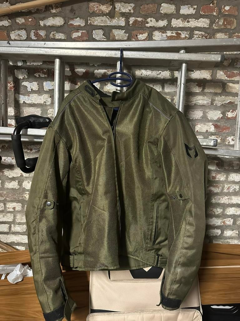 Veste de moto en textile, 4XL avec protections en gel, Motos, Enlèvement, Seconde main, Hommes, Manteau | tissu