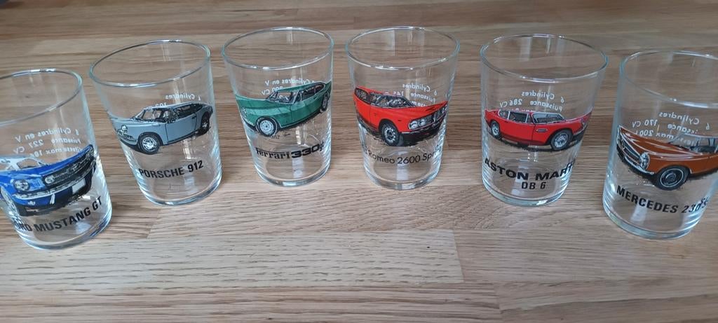 Leuke glaasjes oldtimer auto´s, Ophalen of Verzenden