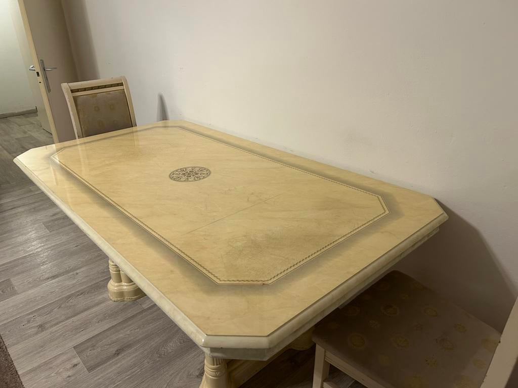5 Chaises et une table de salle à manger à vendre, Ophalen of Verzenden, Gebruikt, Vijf personen of meer