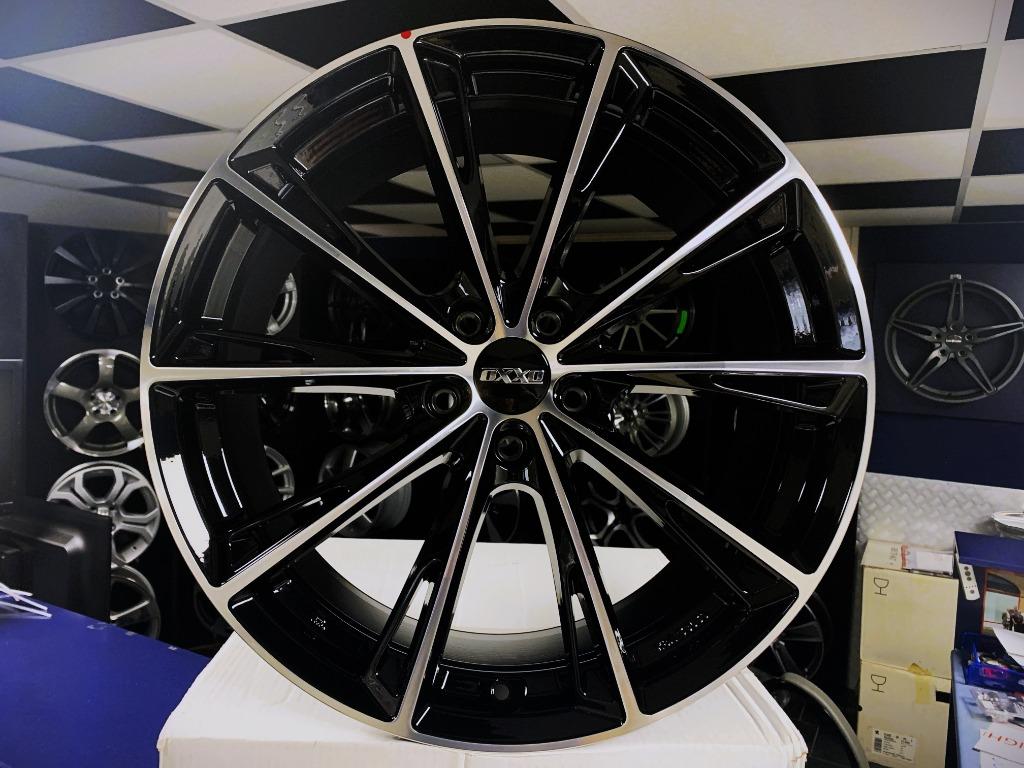 NIEUWE 20 inch 5x114.3 zwart polish alu sportvelgenset, Auto-onderdelen, Banden en Velgen, Velg(en), Nieuw, Ophalen of Verzenden