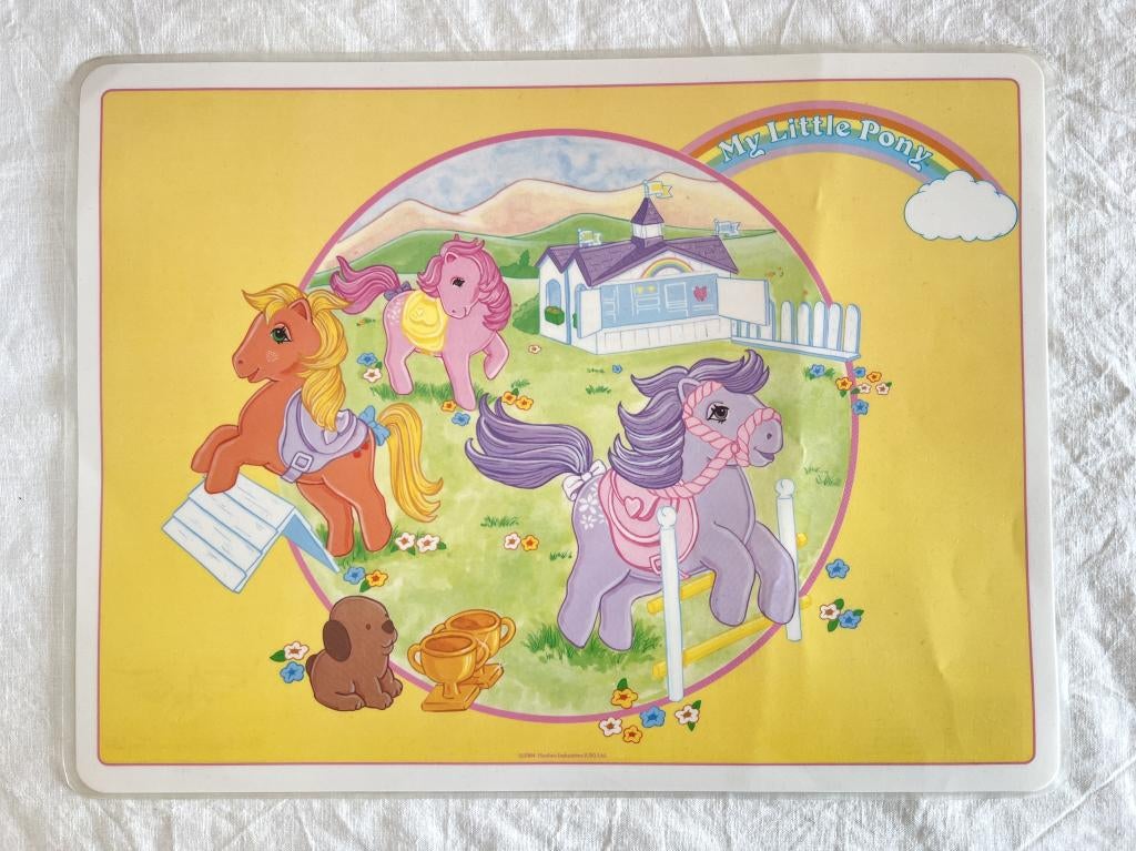 Set de table Mon Petit Poney - Icarus 1984, Enfants & Bébés, Jouets | My Little Pony, Utilisé, Enlèvement ou Envoi