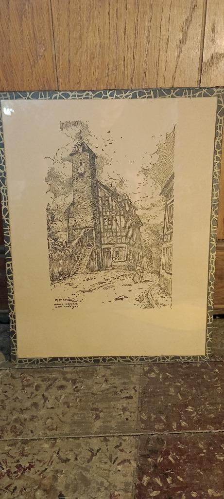 Gravure Alfred Menu, 1914, 25x32, n229, Antiquités & Art, Enlèvement ou Envoi