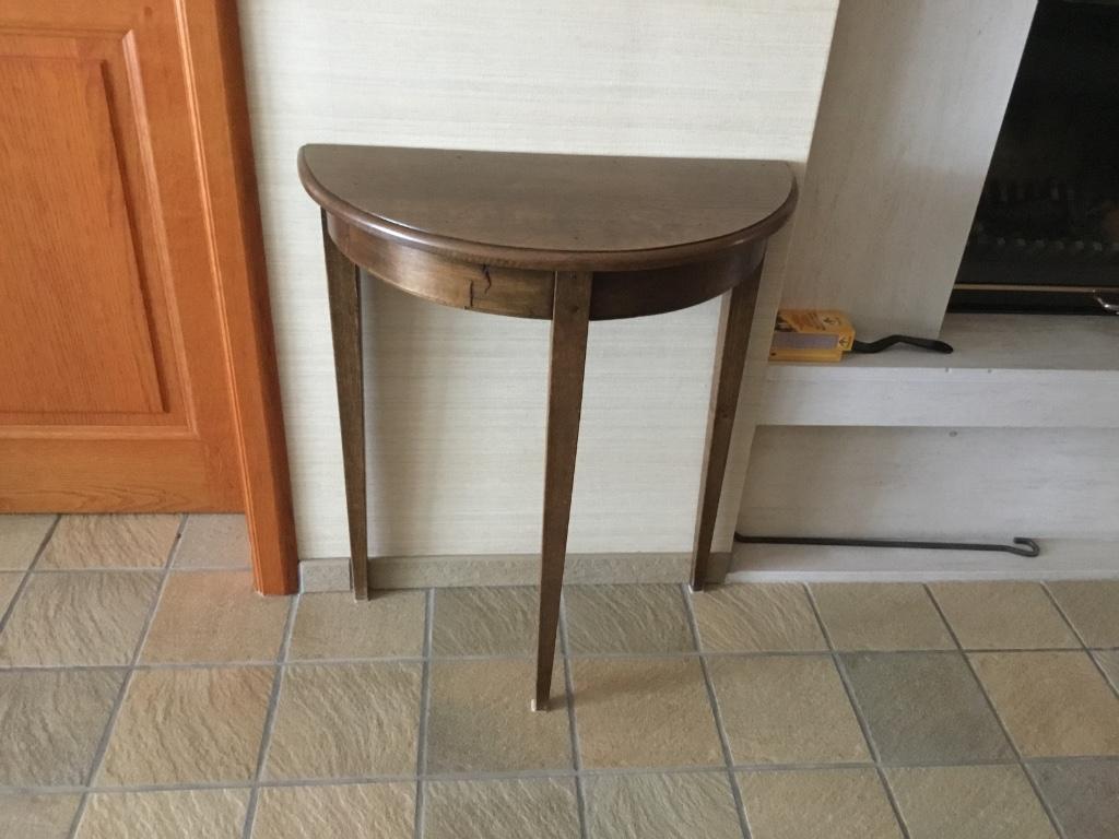 Petite table demi-lune en chêne, Enlèvement