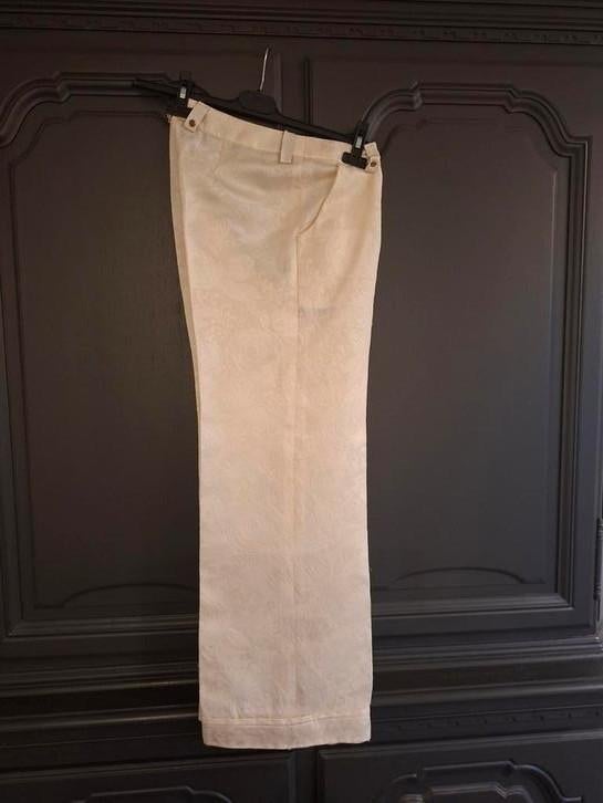Prachtige broek van ontwerper Nicky Vankets, Taille 38/40 (M), Enlèvement ou Envoi, Beige, Comme neuf