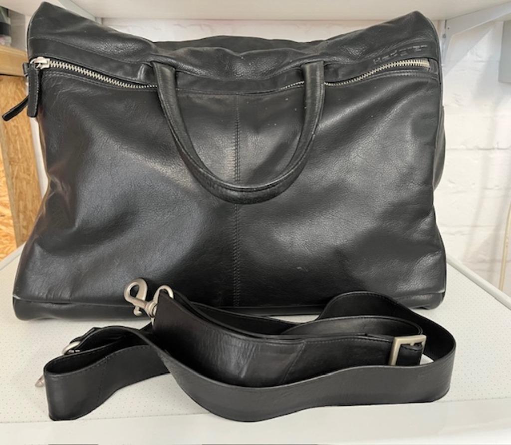 Hedgren zwarte lederen tas, Handtassen en Accessoires, Tassen | Damestassen, Ophalen, Gebruikt, Zwart, Overige typen