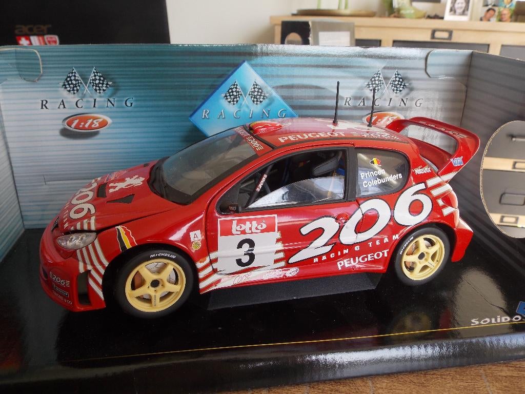 Solido S Peugeot 206 WRC B. Princen (1:18), Enlèvement ou Envoi, Comme neuf, Voiture