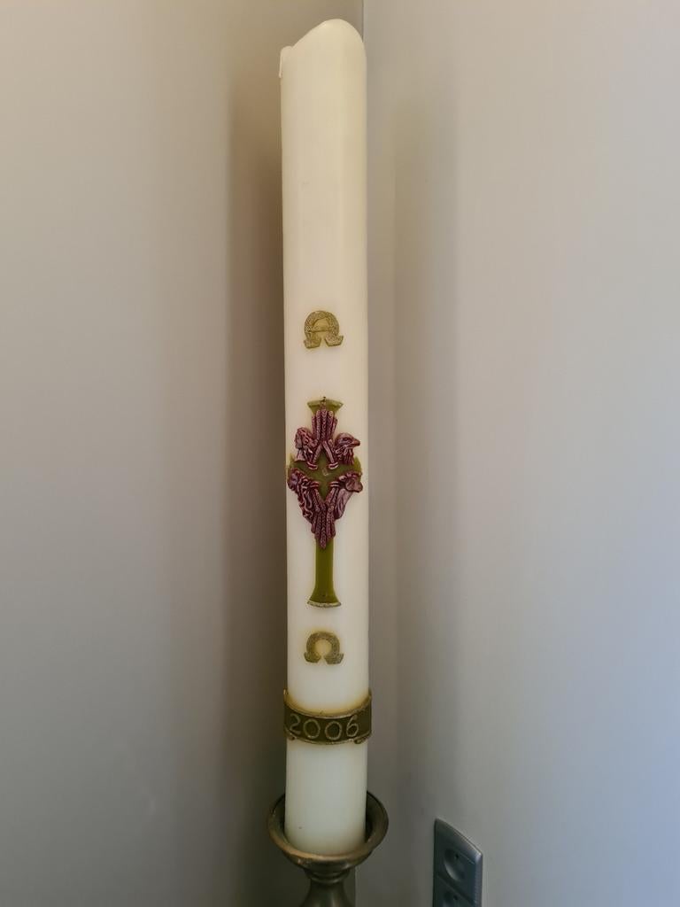 Paaskaars 26 jaartal 2006 grote kaars, Ophalen, Overige materialen, Gebruikt, Crème