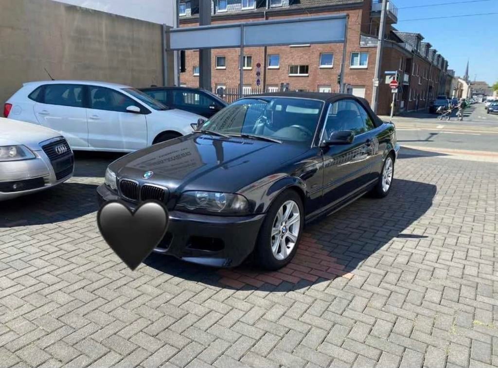 bmw e46 2.0 320i cabrio 2001, Autos, BMW, Entreprise, Série 3, Essence, Euro 3, Cabriolet, 3 portes, Boîte manuelle, Noir, Cuir