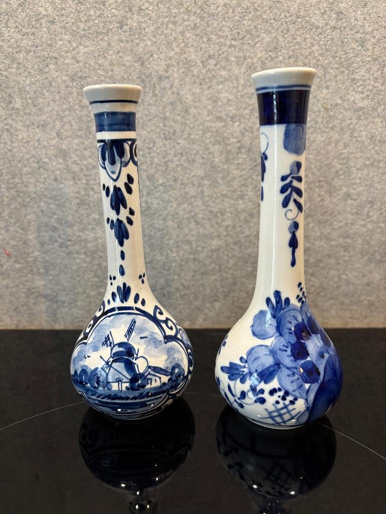 2x Delfts Blauw tranenflesjes, Ophalen of Verzenden