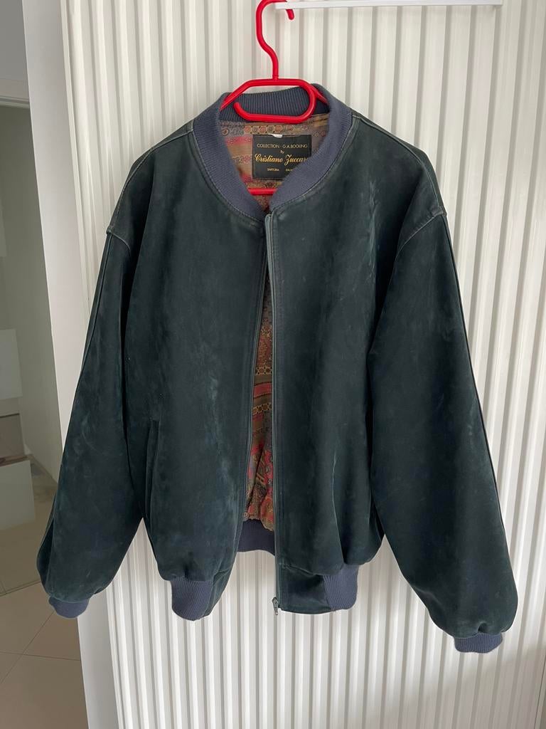 Daim blouson XXL, Kleding | Heren, Jassen | Zomer, Gedragen, Groen, Ophalen