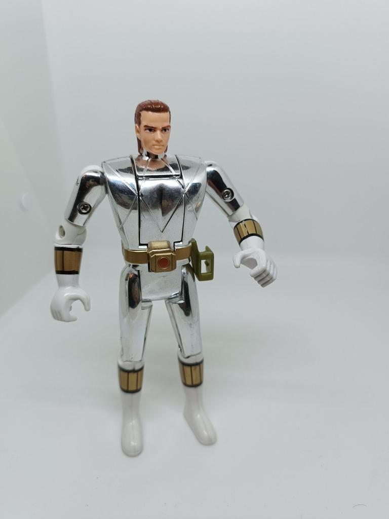 Vintage Bandai Power Rangers metalen flipkop uit 1993, wit C, Verzamelen, Ophalen of Verzenden