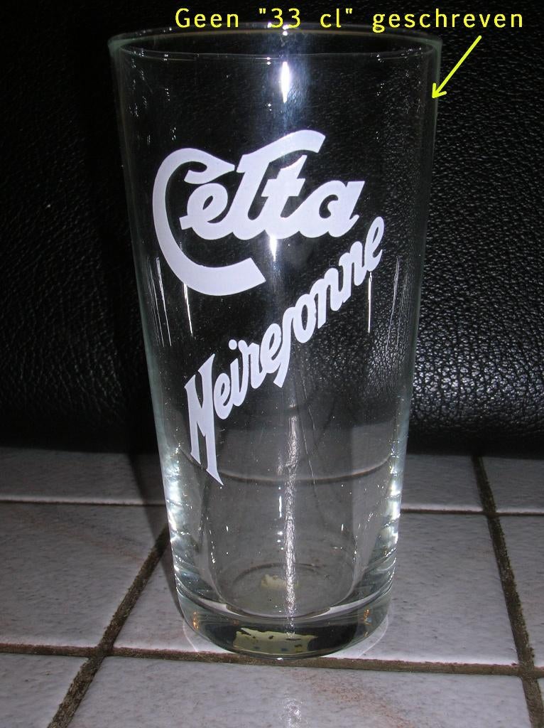 MEIRESONNE Celta (33 cl) zonder meter, Ophalen of Verzenden, Zo goed als nieuw, Glas of Glazen