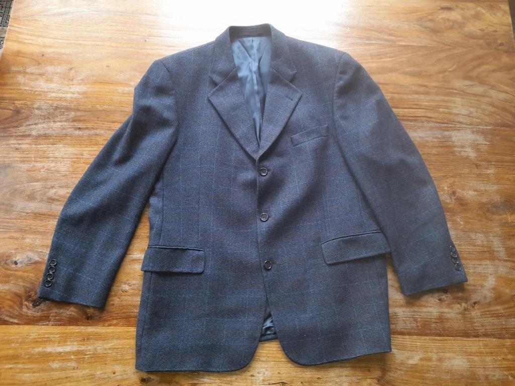 Blauwe herenvest (XL) met streepje, jas, Ophalen, Blauw, Maat 56/58 (XL), Westbury