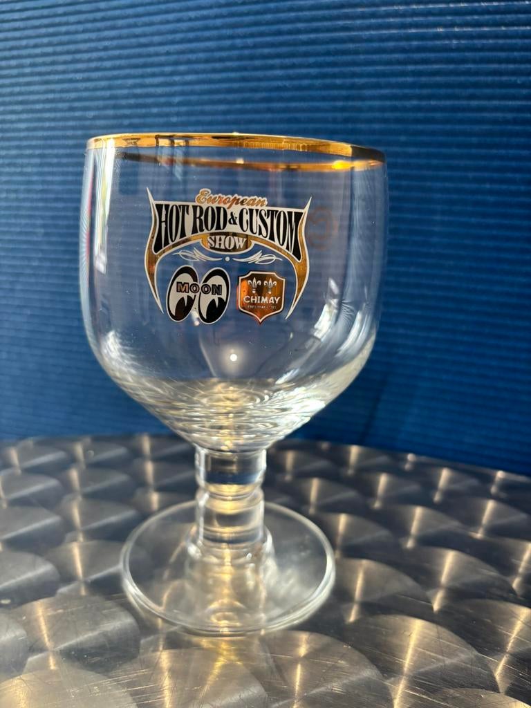 Chimay Hot-Rod en Custom Show Moon Glass, Verzamelen, Biermerken, Ophalen of Verzenden, Nieuw, Glas of Glazen, Overige merken