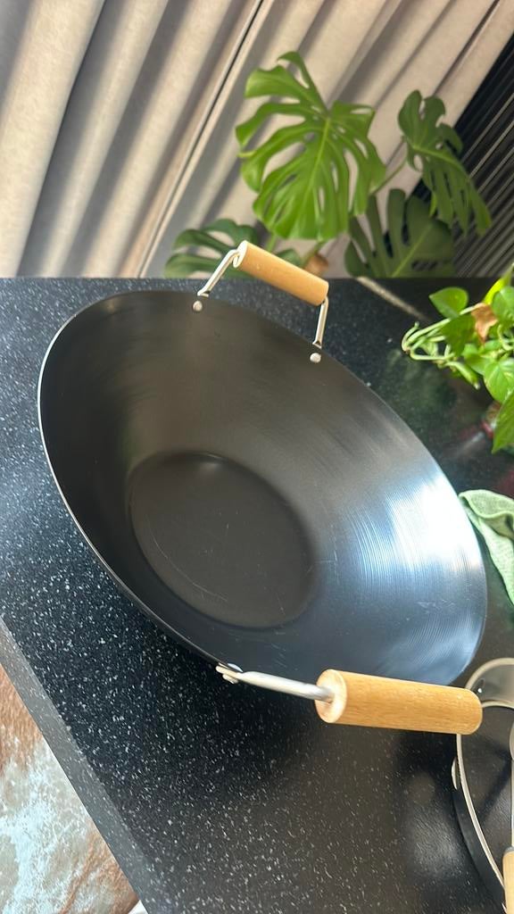 Wokpan set compleet, Enlèvement, Comme neuf, Wok