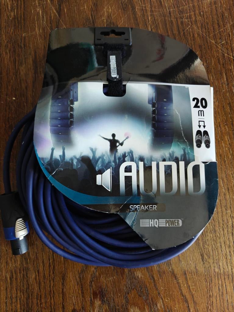 NEUTRIK SPEAKON 4P MANNELIJK NAAR 4P MANNELIJK - BLAUW - 20m, Audio, Tv en Foto, Ophalen of Verzenden, Nieuw