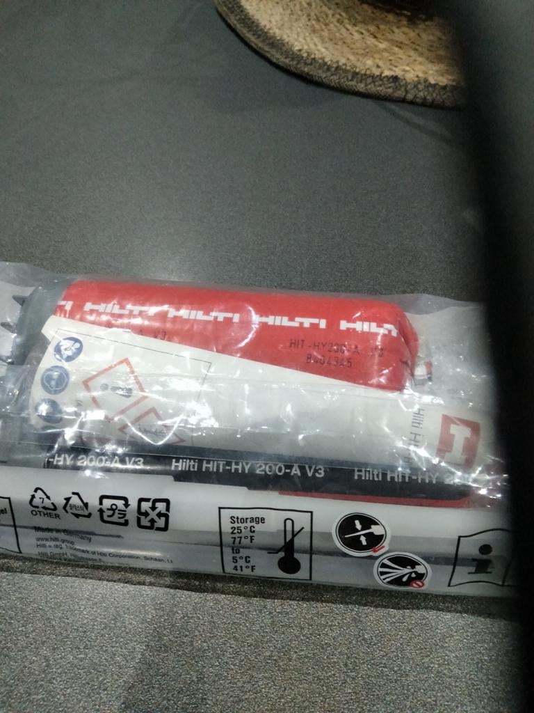 Mortier de scellement chimique, Enlèvement ou Envoi