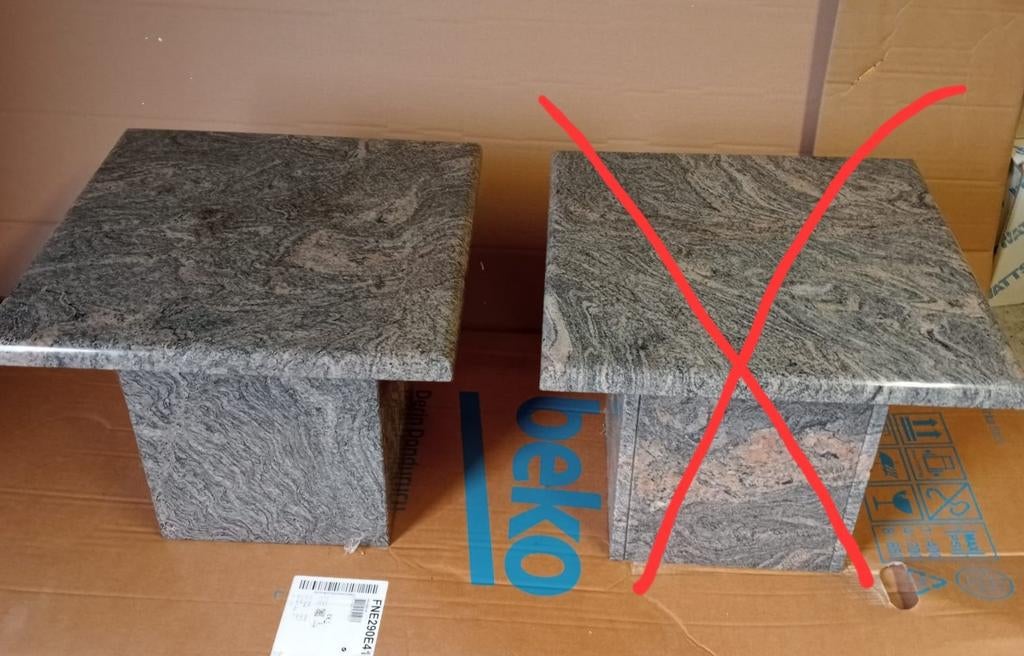 Bijzettafel graniet, Ophalen, Zo goed als nieuw