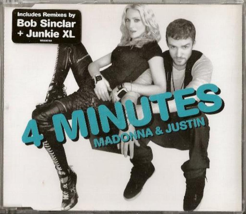 MADONNA - JUSTIN TIMBERLAKE 4 MINUTES - 3 TRACK CD SINGLE, Verzenden, Maxi-single, Zo goed als nieuw, 1 single