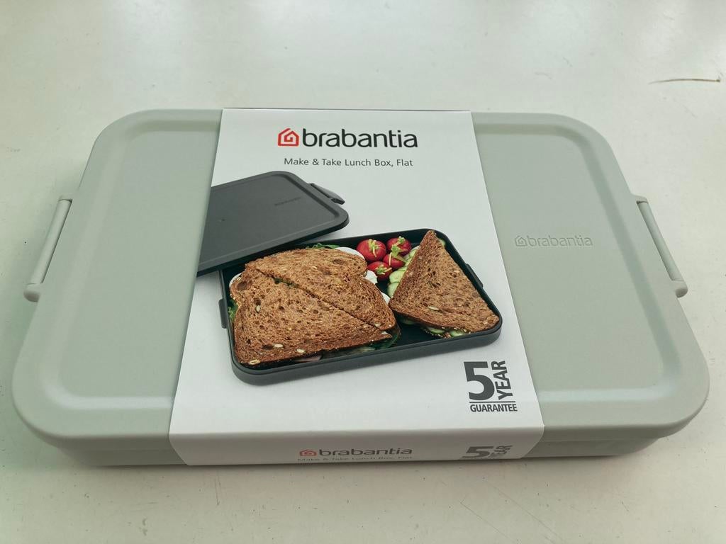 Boîte à lunch plate grise Brabantia. Neuve !, Comme neuf, Boîte