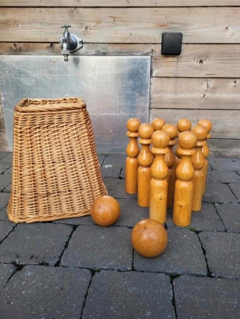 Houten speelgoedbowling voor jong en oud., Ophalen, Gebruikt