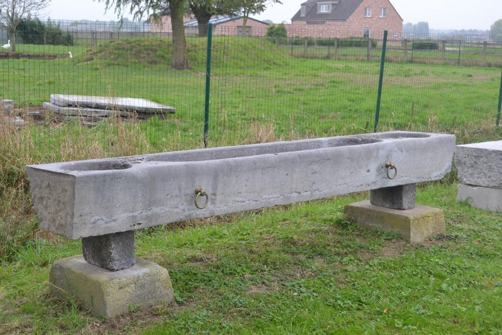 antieke arduinen paardentrog van 2m90, Tuin en Terras, Bloembakken en Plantenbakken, Ophalen, Steen, Tuin