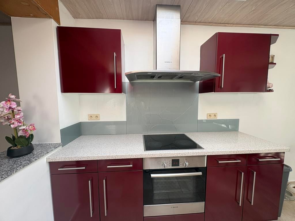 Cuisine équipée rouge bordeaux, Enlèvement, Comme neuf, Rouge