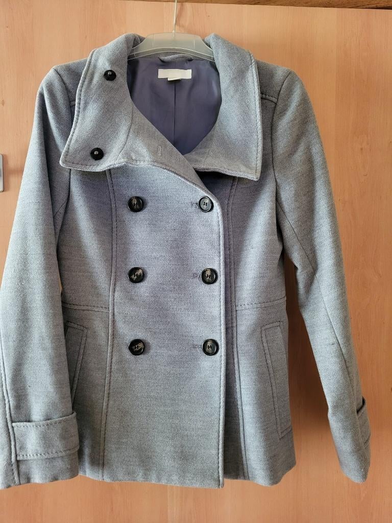 Stoffen Jas, Kleding | Dames, Jassen | Winter, H&M, Ophalen of Verzenden, Maat 36 (S), Grijs