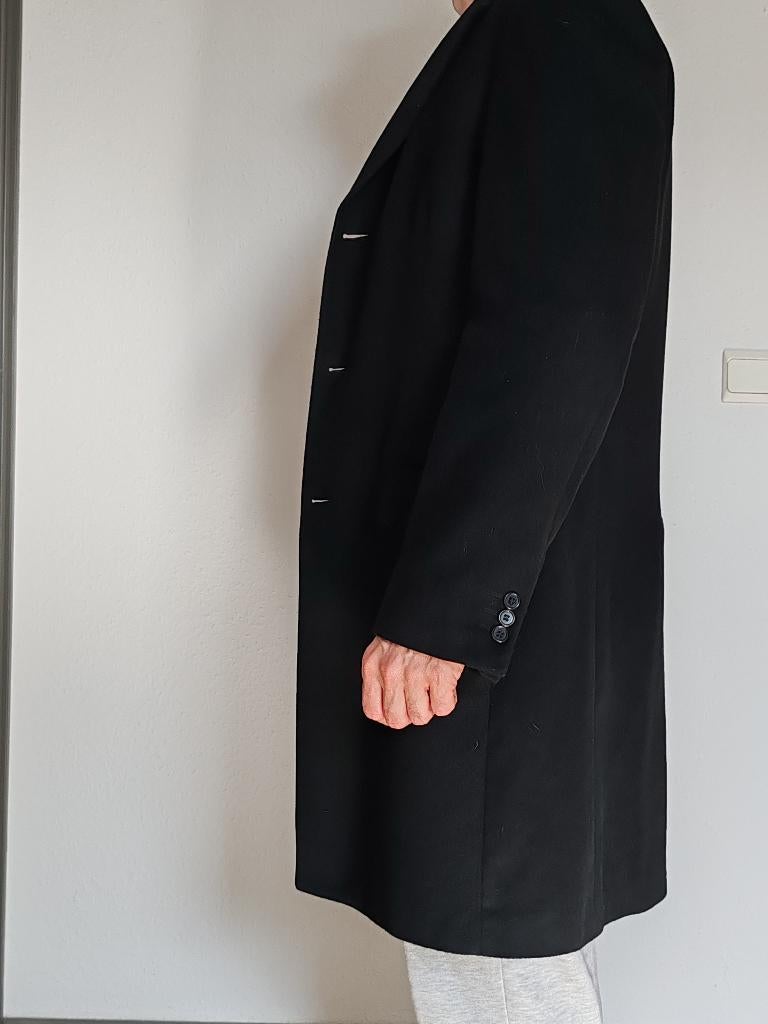 Mantel van wol en kasjmier voor heren, Ophalen, Zo goed als nieuw, Maat 52/54 (L), Zwart