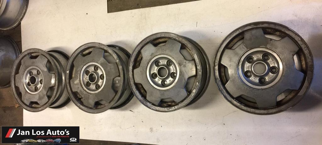 Velg set lichtmetaal Audi 100/200 C3 ('82-'90) 447601025B, Gebruikt, 15 inch, Velg(en), -
