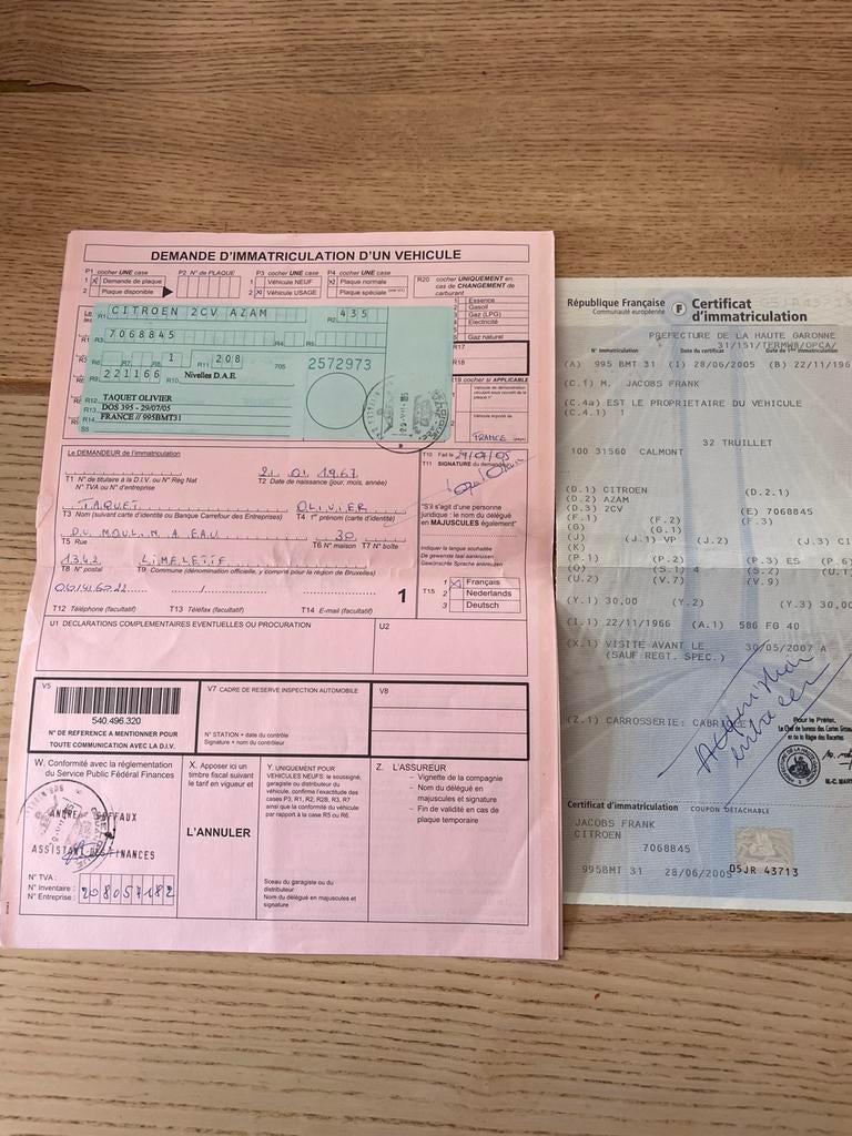 Citroen 2cv, Autos, Argent ou Gris, Achat, Boîte manuelle, Bleu