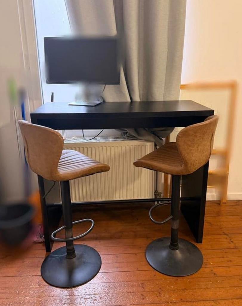 Table de bar avec 2 tabourets — ensemble moderne, Maison & Meubles, Enlèvement, Comme neuf