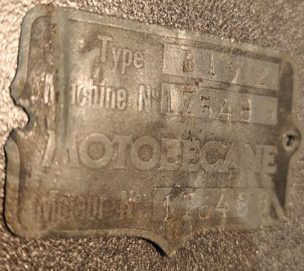 Motobecane B1V2 type plaatje chassis 175489, Motos, Enlèvement ou Envoi