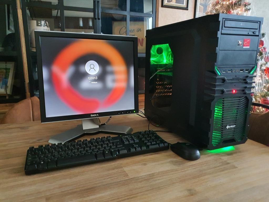 Amd ryzen3 2200g win11 ssd + 1TB vega8 + gts450 8gbddr4, Computers en Software, Ophalen, Gaming, HDD