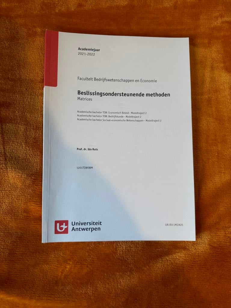 Handboek Beslissingsondersteunende methoden, Boeken, Studieboeken en Cursussen, Ophalen, Zo goed als nieuw