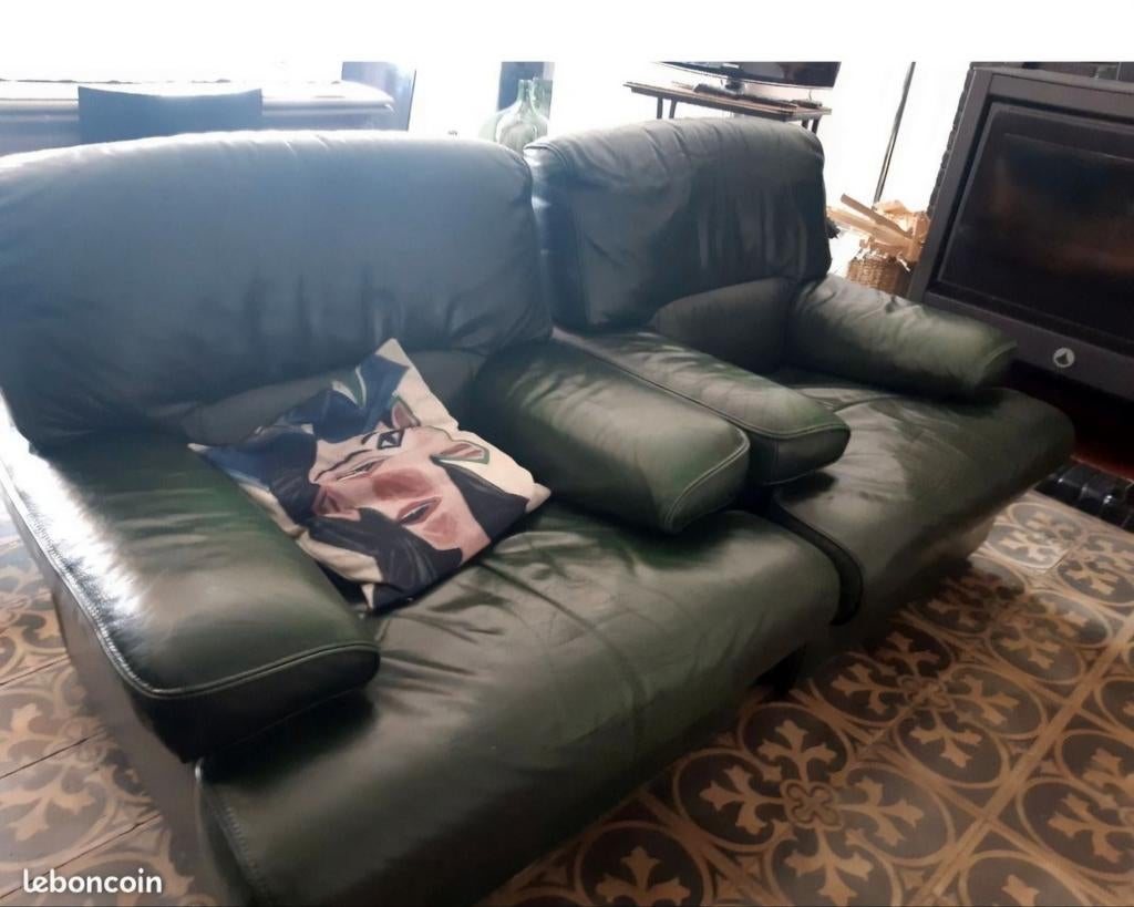 Fauteuils en cuir, Enlèvement, Utilisé, Cuir
